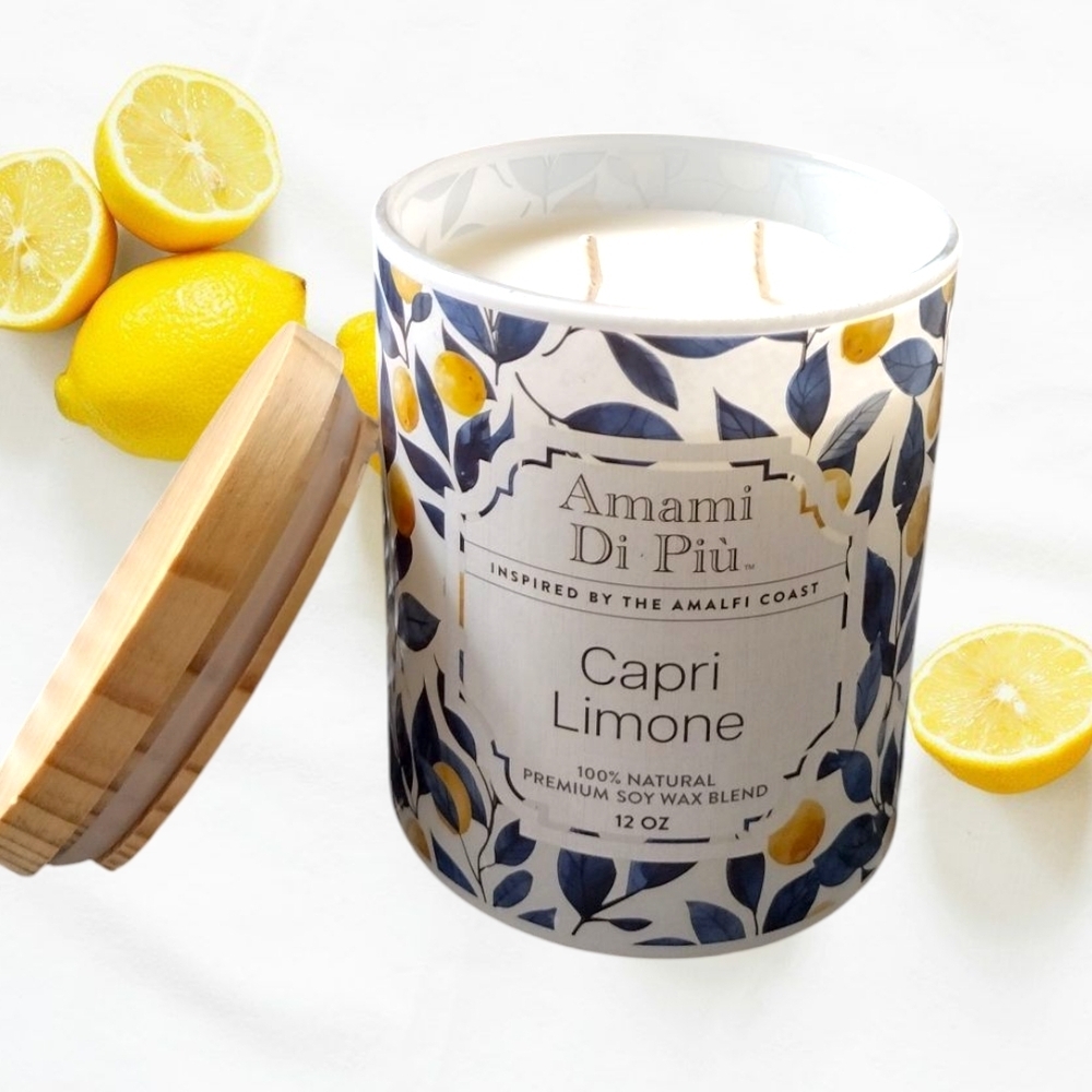 Capri Limone Natural Soy Candle - Picture 2 of 4